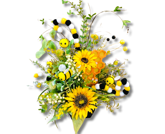 Bee Bliss Sunflower Medley Floral Arrangement