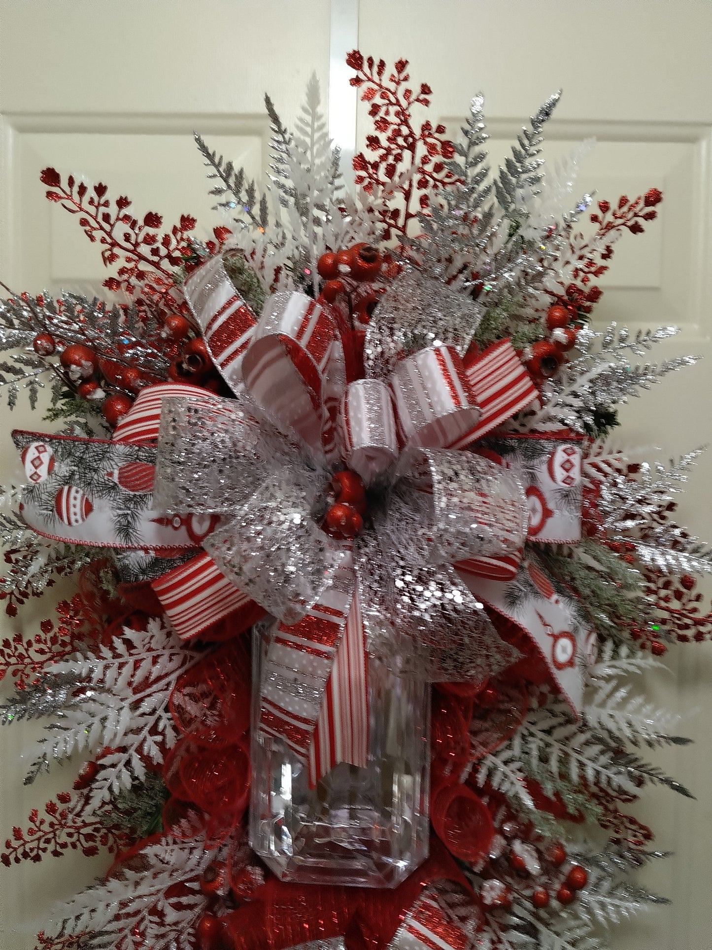 Clear Jewel Christmas/Valentine Swag Wreath