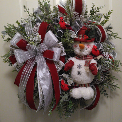 Winter Snowman Wreath