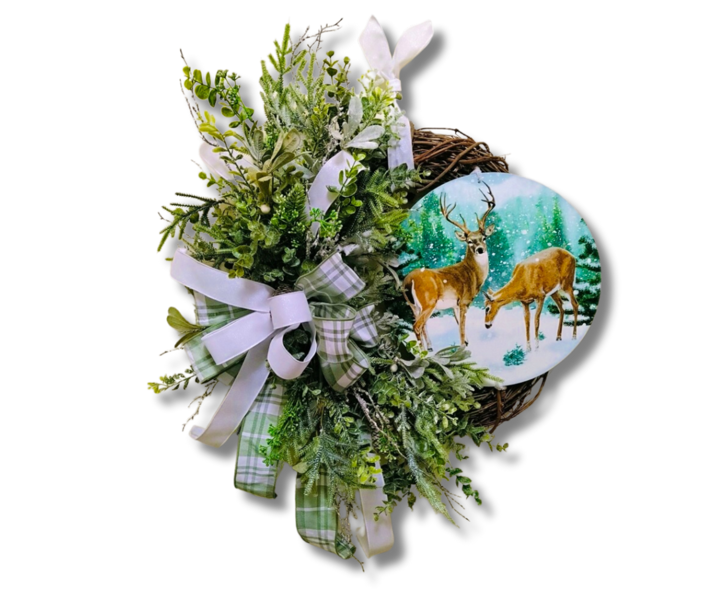 Deer Grapevine Wreath