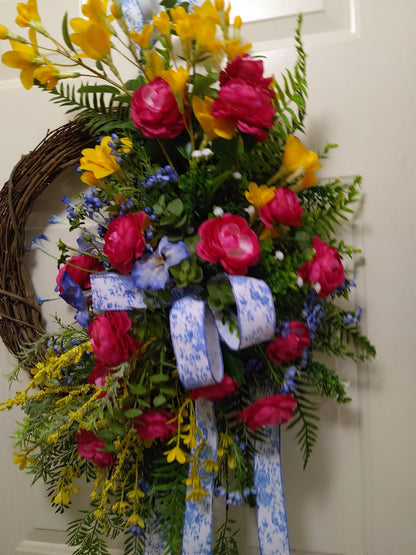 Spring Ranunculus Wreath