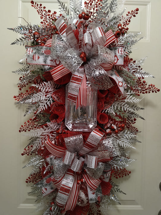 Clear Jewel Christmas/Valentine Swag Wreath