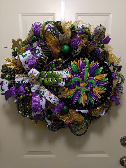 Mardi Gras Wreath