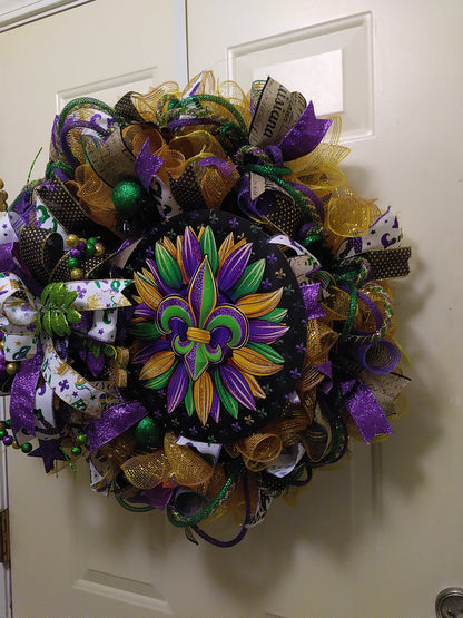 Mardi Gras Wreath